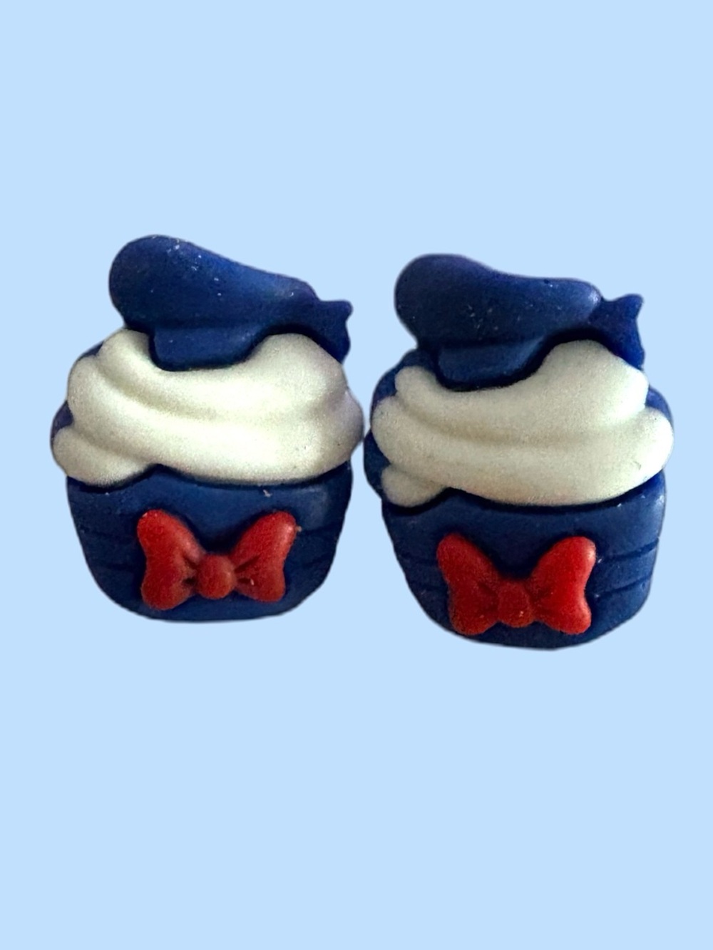 Donald Duck Inspired Cupcake Stud Earrings